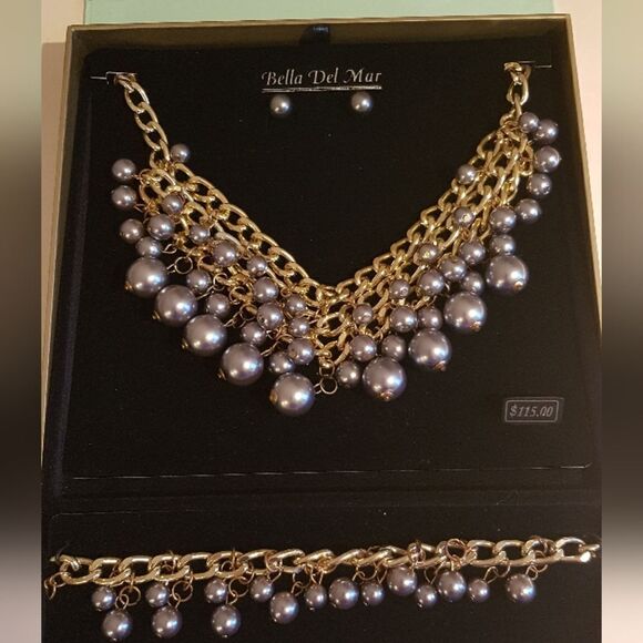 Bella Del Mar BNIB ~ STUNNING  SET Necklace Bracelet and Earrings - Picture 15 of 16